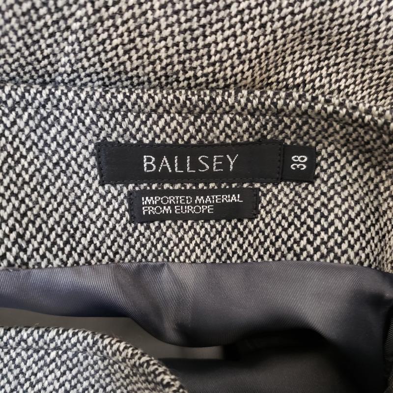 ボールジィ BALLSEY スカート ひざ丈スカート 38 無地 灰 / グレー / X 黒 / ブラック /  レディース USED 古着 中古 10014143