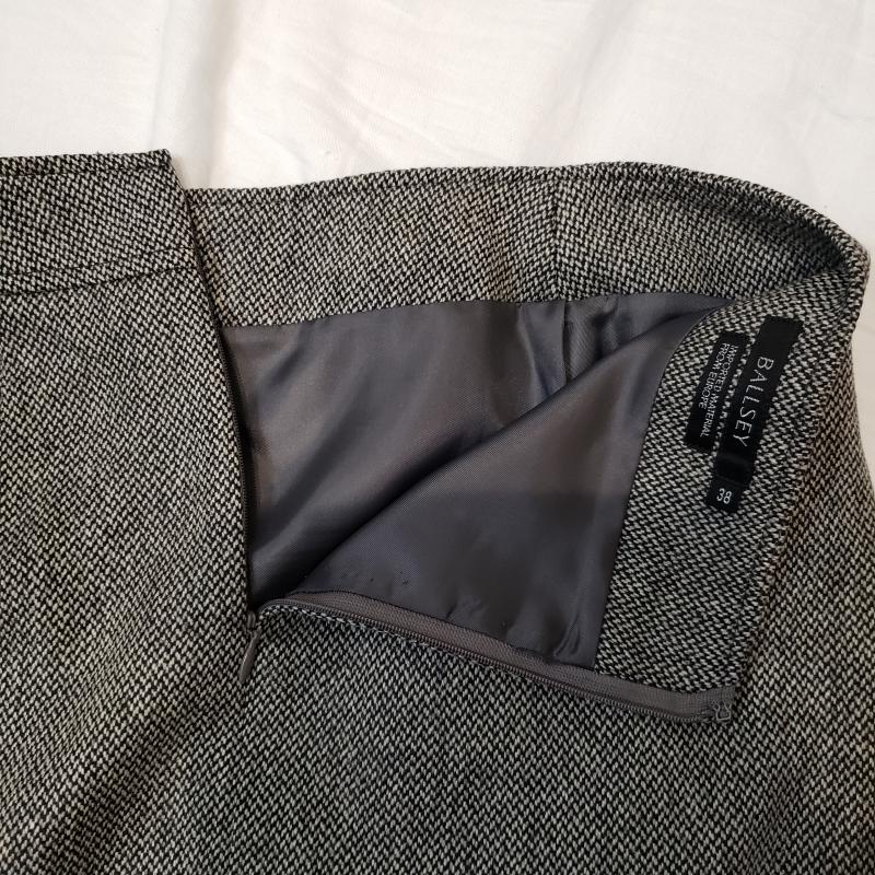 ボールジィ BALLSEY スカート ひざ丈スカート 38 無地 灰 / グレー / X 黒 / ブラック /  レディース USED 古着 中古 10014143