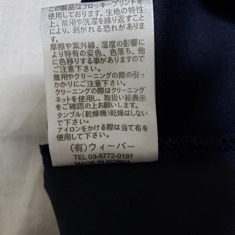 ウィーバー Weaver ワンピース ひざ丈スカート 花柄レース、七分丈 M  紺 / ネイビー /  レディース USED 古着 中古 10014170