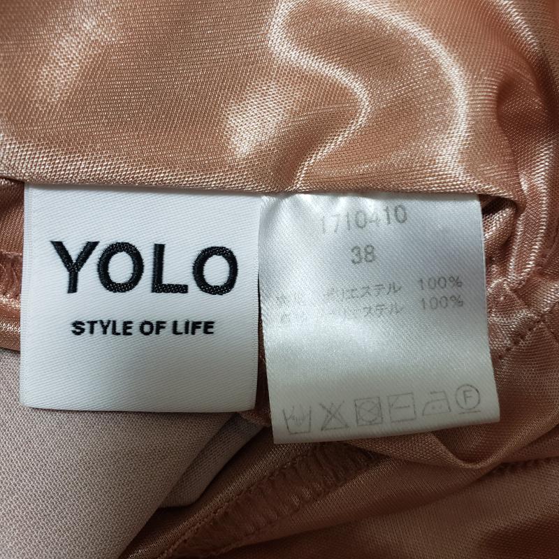 ヨーロ YOLO ワンピース ひざ丈スカート 花柄、膝上丈 38 花柄 桃 / ピンク / X 白 / ホワイト / X 灰 / グレー / X カーキ / カーキ /  レディース USED 古着 中古 10014205