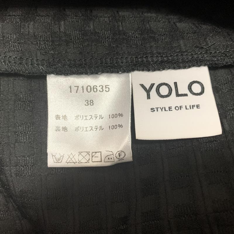 ヨーロ YOLO カットソー 半袖 38 無地 黒 / ブラック /  レディース USED 古着 中古 10014253