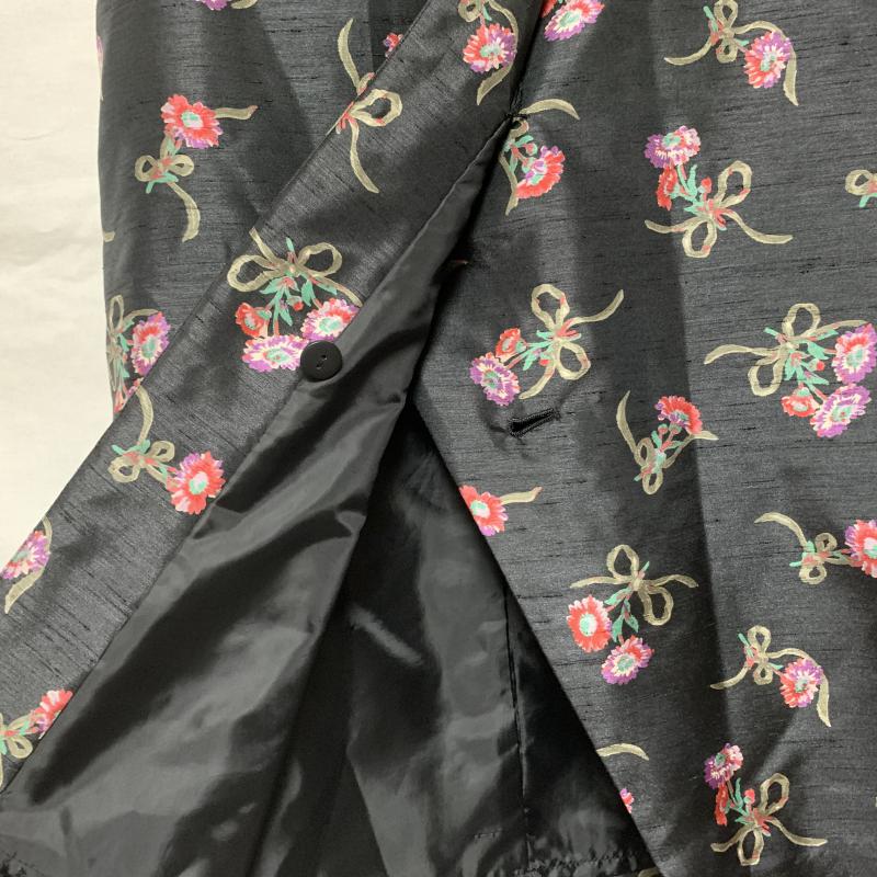 ミーアンドミークチュール me&me couture スカート ひざ丈スカート 0 花柄 黒 / ブラック / X 赤 / レッド / X カーキ / カーキ /  レディース USED 古着 中古 10014256