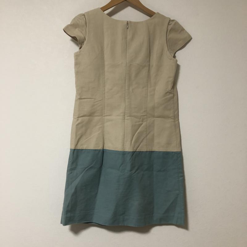 クリアインプレッション CLEAR IMPRESSION ワンピース ミニスカート 2 無地 青 / ブルー / X ベージュ / ベージュ /  レディース USED 古着 中古 10014304