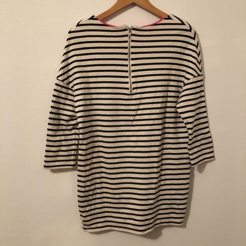 ナイン NINE カットソー 七分袖 FREE ボーダー柄 白 / ホワイト / X 紺 / ネイビー / X 桃 / ピンク /  レディース USED 古着 中古 10014339