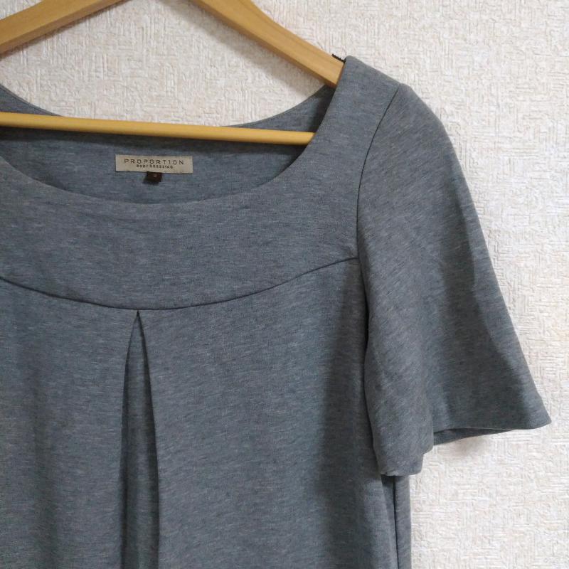 プロポーションボディドレッシング PROPORTION BODY DRESSING ワンピース ひざ丈スカート 2 無地 灰 / グレー /  レディース USED 古着 中古 10014376