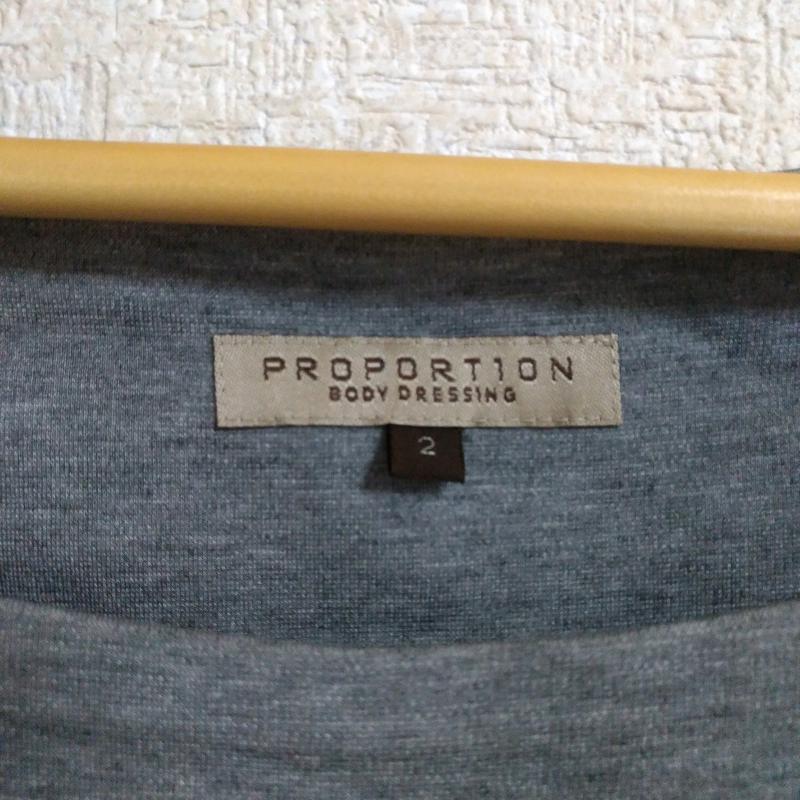 プロポーションボディドレッシング PROPORTION BODY DRESSING ワンピース ひざ丈スカート 2 無地 灰 / グレー /  レディース USED 古着 中古 10014376