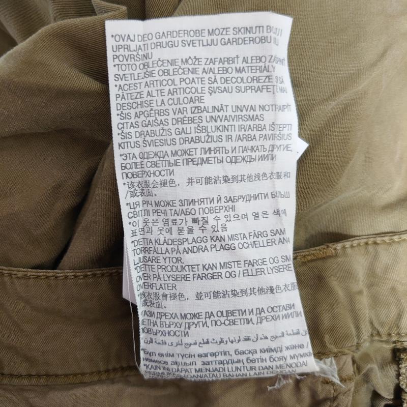 ザラベーシック ZARA BASIC パンツ スラックス 34 無地 茶 / ブラウン / X カーキ / カーキ /  レディース USED 古着 中古 10014460