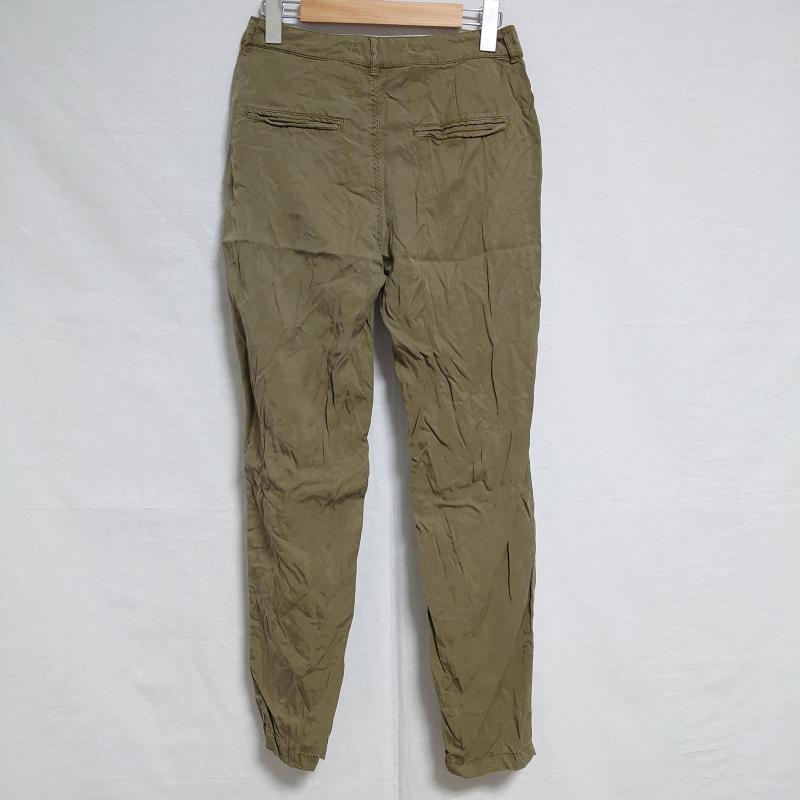 ザラベーシック ZARA BASIC パンツ スラックス 34 無地 茶 / ブラウン / X カーキ / カーキ /  レディース USED 古着 中古 10014460