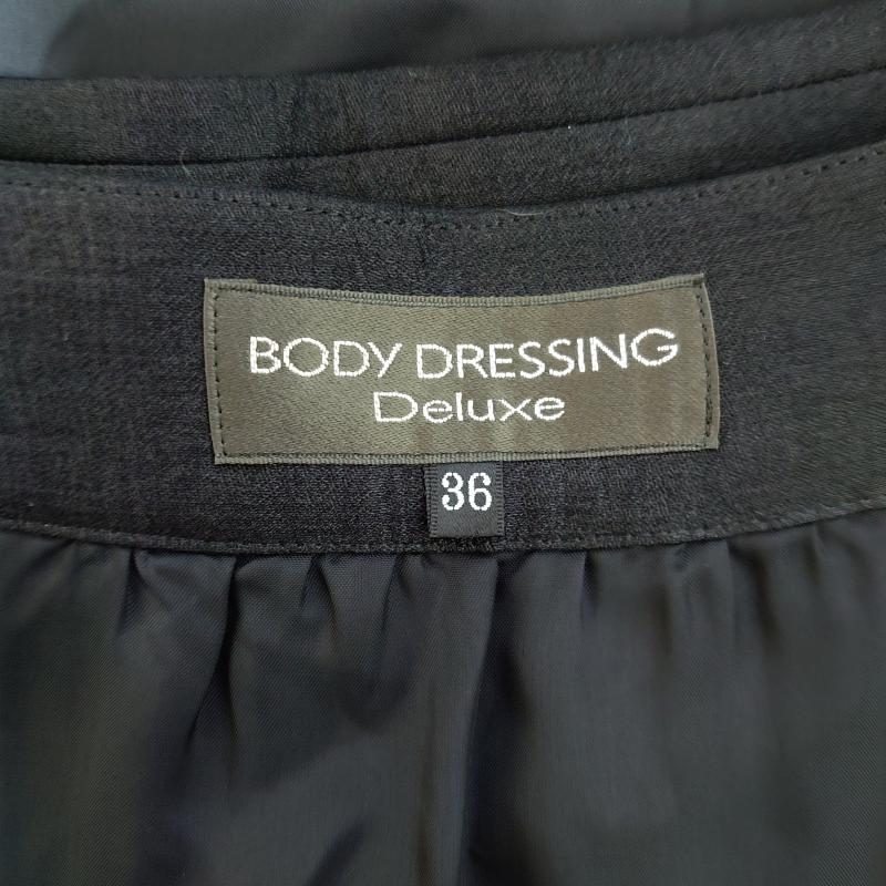 ボディードレッシングデラックス BODY DRESSING Deluxe スカート ひざ丈スカート 36 無地 X 刺繍 黒 / ブラック /  レディース USED 古着 中古 10014469