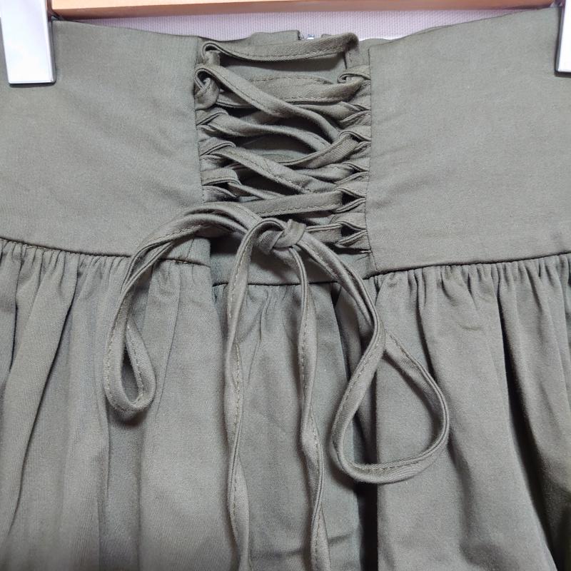 ザラベーシック ZARA BASIC スカート ロングスカート S 無地 カーキ / カーキ /  レディース USED 古着 中古 10014470