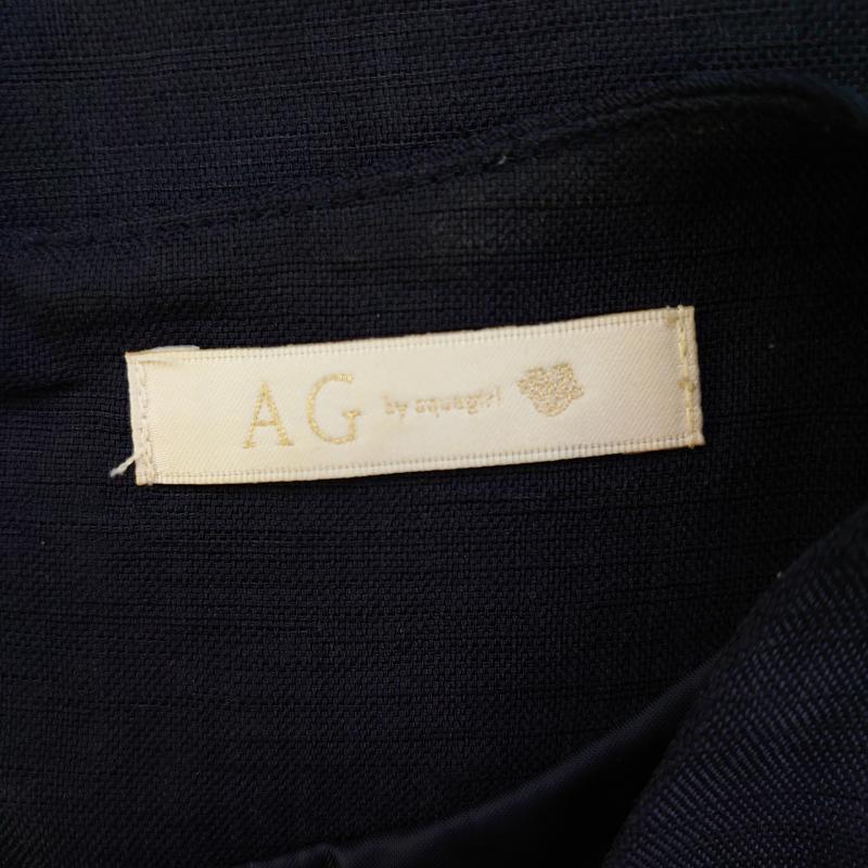 エージーバイアクアガール AGBYAQUAGIRL ワンピース ひざ丈スカート S 無地 黒 / ブラック /  レディース USED 古着 中古 10014473