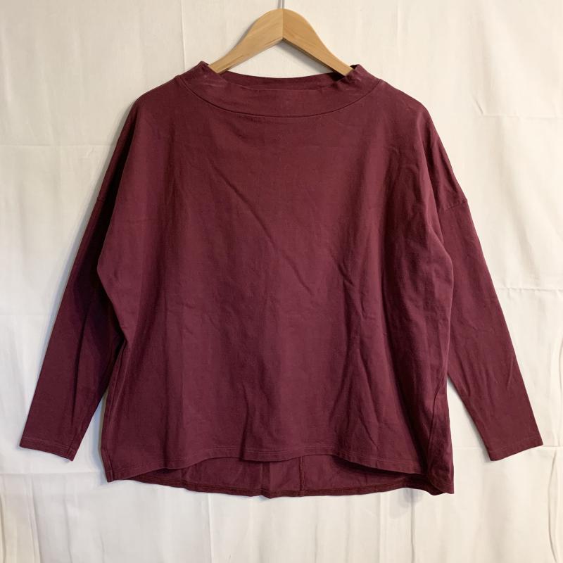 ノーブルブラン NobleBlanc カットソー 長袖 38 無地 えんじ / ワインレッド /  レディース USED 古着 中古 10014603