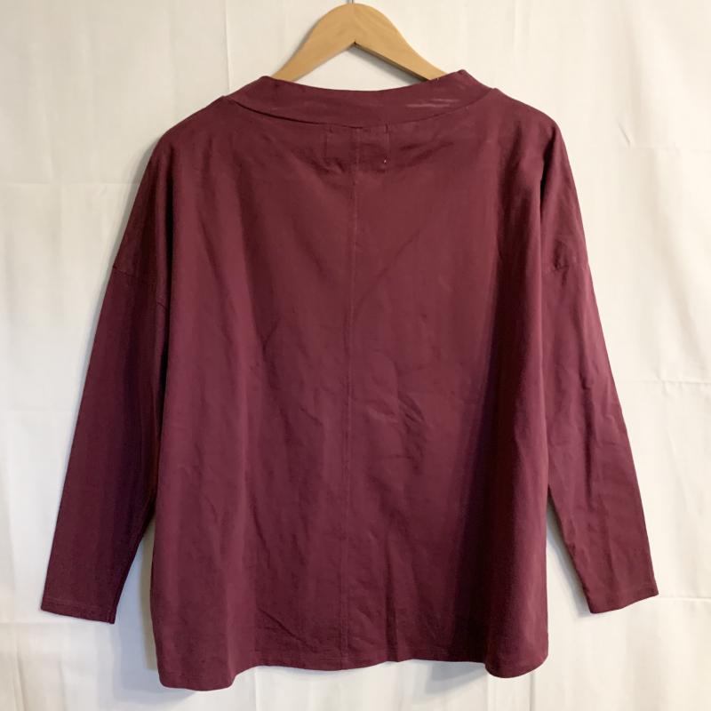 ノーブルブラン NobleBlanc カットソー 長袖 38 無地 えんじ / ワインレッド /  レディース USED 古着 中古 10014603