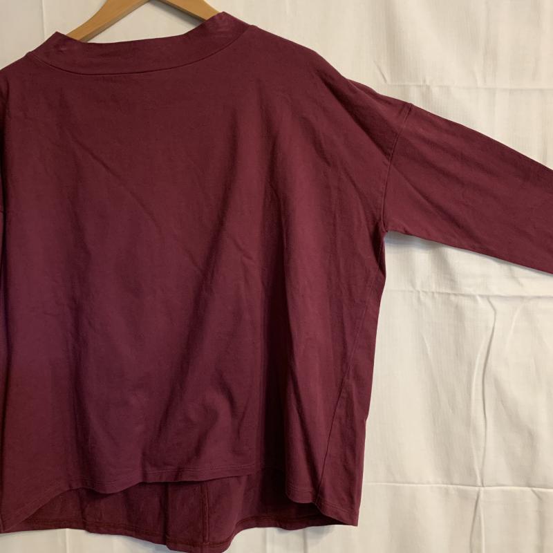 ノーブルブラン NobleBlanc カットソー 長袖 38 無地 えんじ / ワインレッド /  レディース USED 古着 中古 10014603