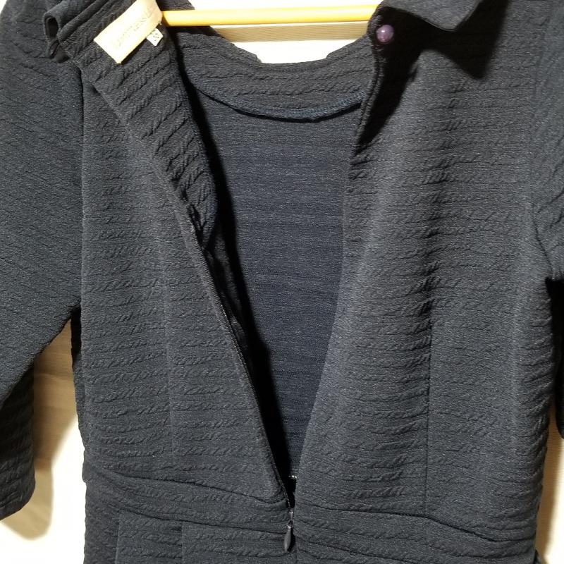 リミットレスラグジュアリー LIMITLESS LUXURY ワンピース ひざ丈スカート 38 ボーダー柄 紺 / ネイビー /  レディース USED 古着 中古 10014821