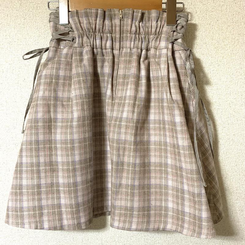 マジェスティックレゴン MAJESTIC LEGON スカート ミニスカート インナーパンツ付きミニスカート M チェック 桃 / ピンク / X 赤 / レッド / X 茶 / ブラウン / X 青 / ブルー /  レディース USED 古着 中古 10014916