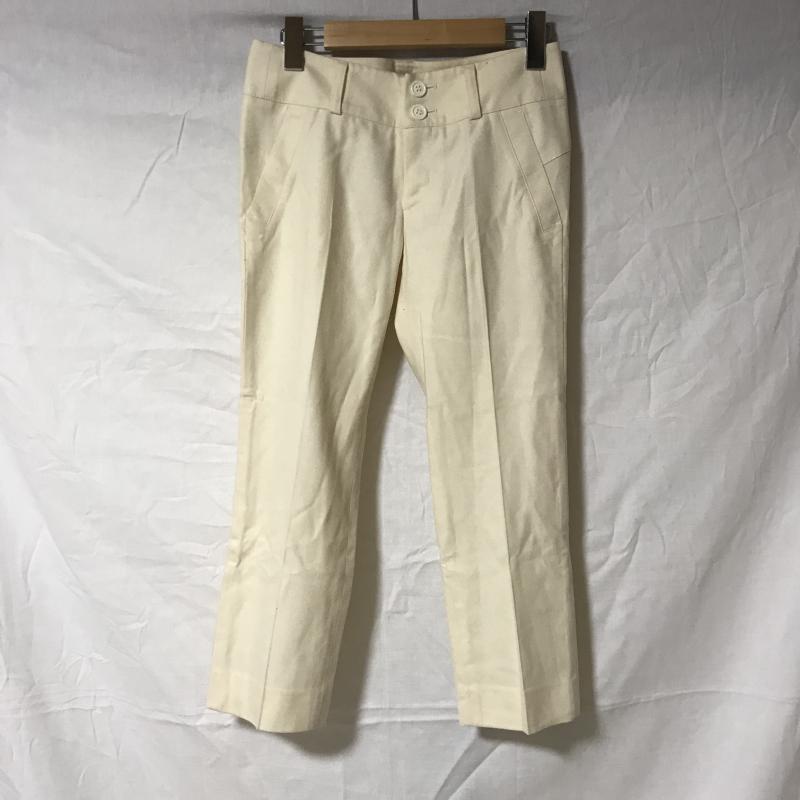 イネド INED パンツ スラックス クロップド丈 7 無地 白 / ホワイト /  レディース USED 古着 中古 10014980