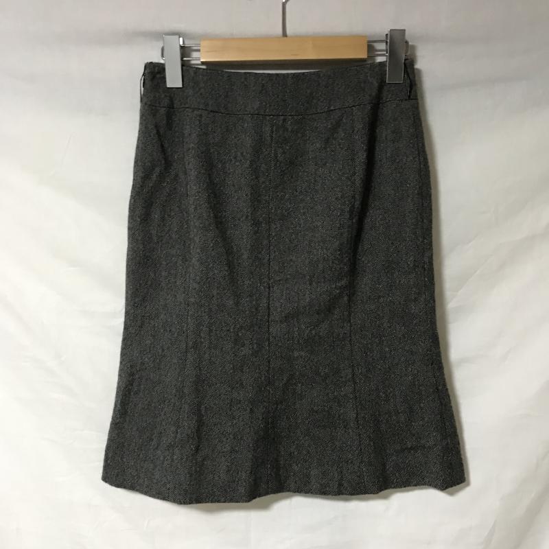 ルスーク LESOUK スカート ひざ丈スカート 34 無地 灰 / グレー /  レディース USED 古着 中古 10015009