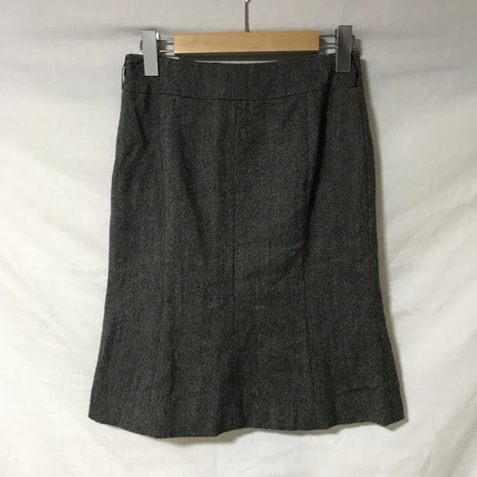 ルスーク LESOUK スカート ひざ丈スカート 34 無地 灰 / グレー /  レディース USED 古着 中古 10015009