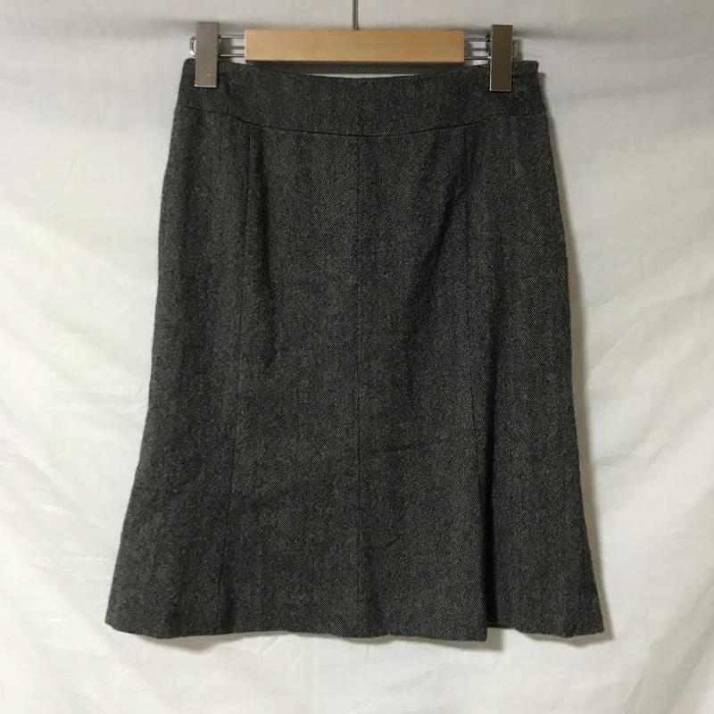 ルスーク LESOUK スカート ひざ丈スカート 34 無地 灰 / グレー /  レディース USED 古着 中古 10015009