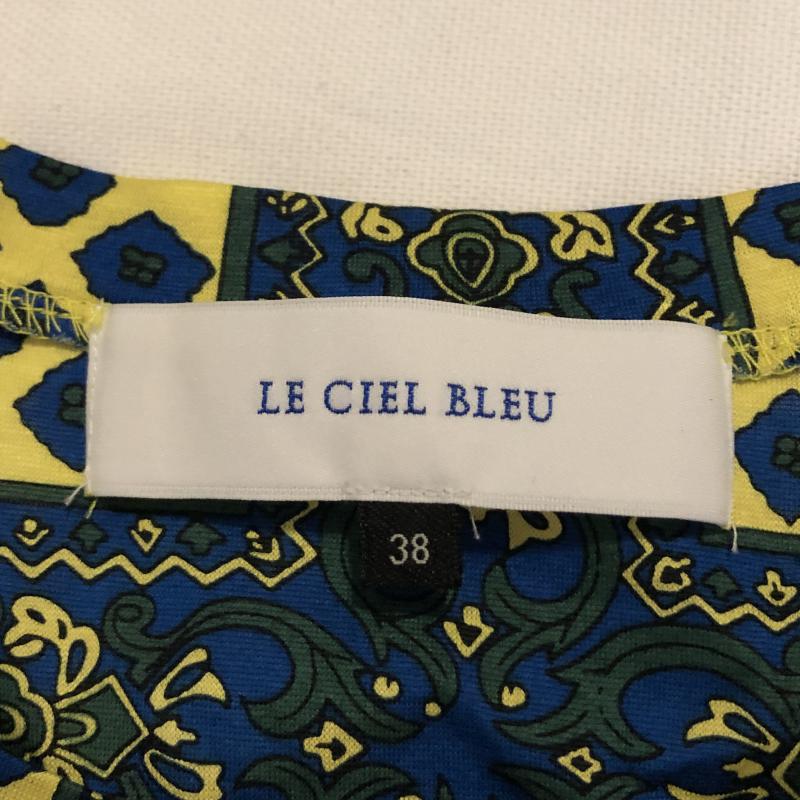 ルシェルブルー LE CIEL BLEU カットソー 半袖 ショートカットソー 38 無地 X 総柄 X 幾何柄 X  白 / ホワイト / X 青 / ブルー / X 黄 / イエロー / X 緑 / グリーン /  レディース USED 古着 中古 10015495