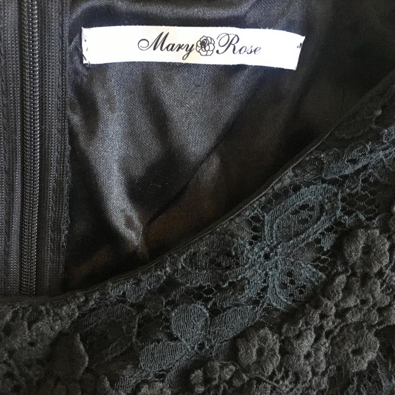 マリーローズ Mary Rose ワンピース ミニスカート M 無地 X 刺繍 黒 / ブラック /  レディース USED 古着 中古 10015543