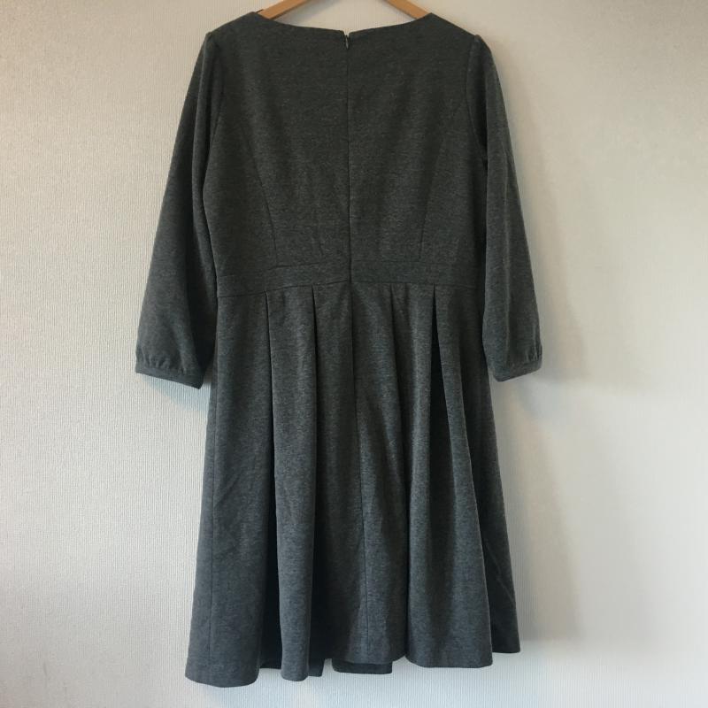 ブルローネ Burlone ワンピース ひざ丈スカート 無地 灰 / グレー /  レディース USED 古着 中古 10015546