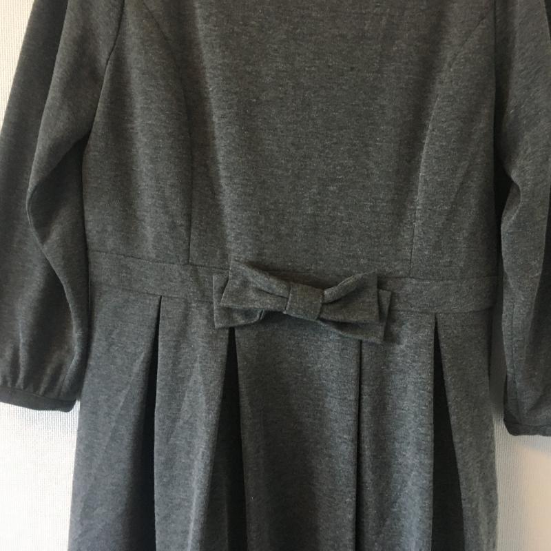 ブルローネ Burlone ワンピース ひざ丈スカート 無地 灰 / グレー /  レディース USED 古着 中古 10015546
