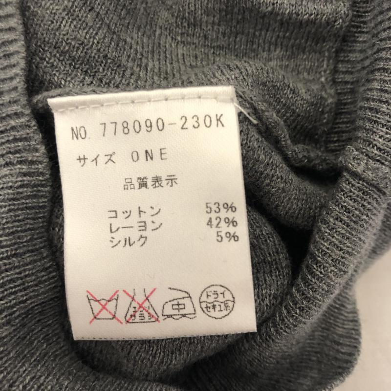 ローフ loaf ワンピース ひざ丈スカート ストライプ 灰 / グレー / X 赤 / レッド /  レディース USED 古着 中古 10015581