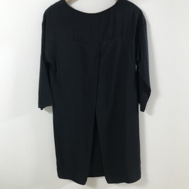イノウェーブ innowave ワンピース ひざ丈スカート M 無地 黒 / ブラック /  レディース USED 古着 中古 10015833