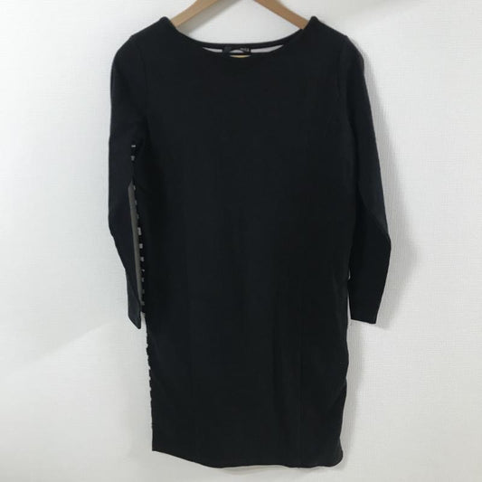 ルール RULe ワンピース ひざ丈スカート L 無地 X ボーダー柄 黒 / ブラック / X 白 / ホワイト /  レディース USED 古着 中古 10015834