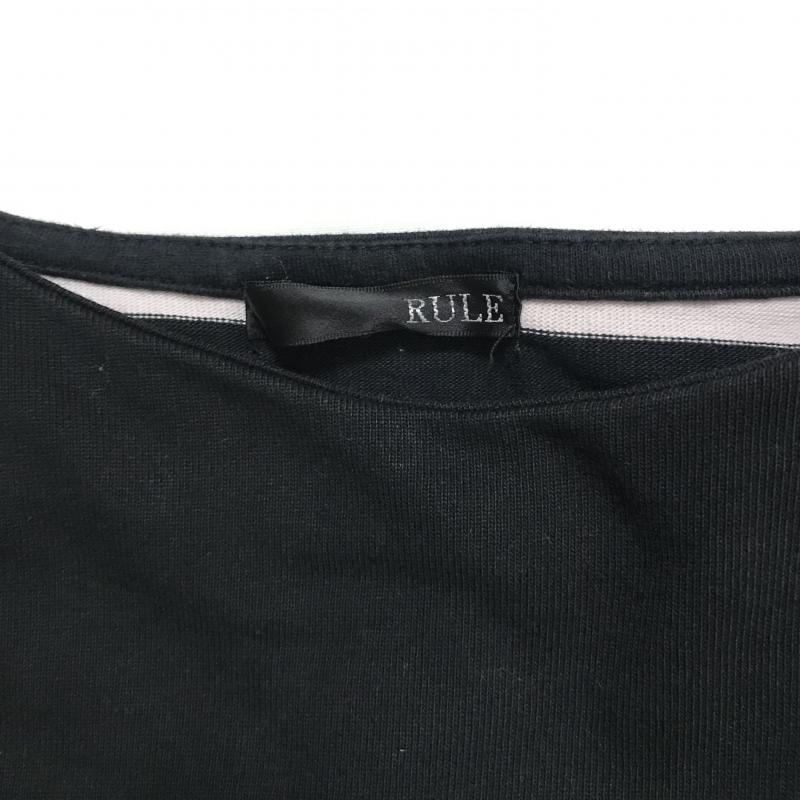 ルール RULe ワンピース ひざ丈スカート L 無地 X ボーダー柄 黒 / ブラック / X 白 / ホワイト /  レディース USED 古着 中古 10015834