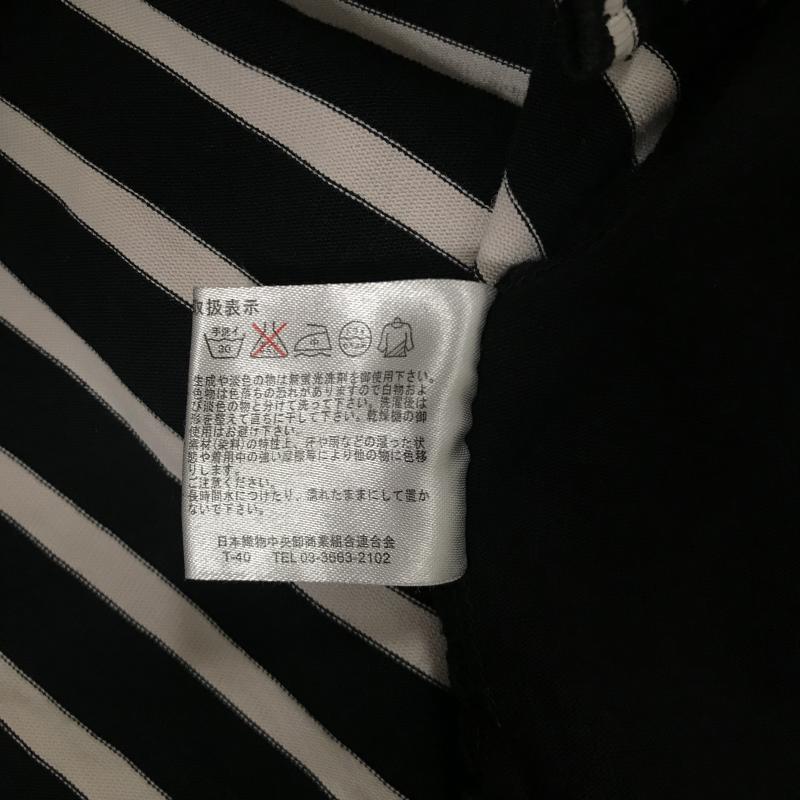 ルール RULe ワンピース ひざ丈スカート L 無地 X ボーダー柄 黒 / ブラック / X 白 / ホワイト /  レディース USED 古着 中古 10015834