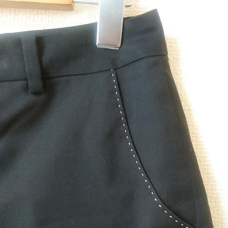 ロッソ ROSSO パンツ ショートパンツ 36 無地 黒 / ブラック / X 白 / ホワイト /  レディース USED 古着 中古 10016019