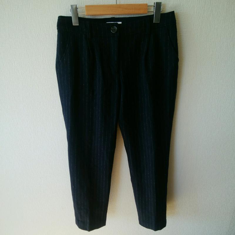 ナチュラルビューティーベーシック NATURAL BEAUTY BASIC ボトムス ボトムス L ストライプ 紺 / ネイビー /  レディース USED 古着 中古 10016072
