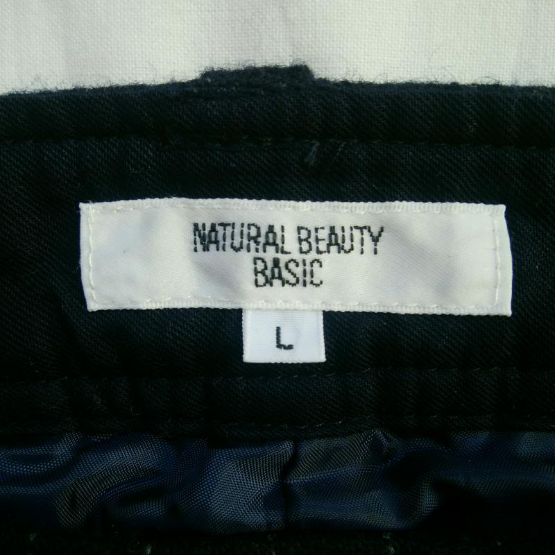 ナチュラルビューティーベーシック NATURAL BEAUTY BASIC ボトムス ボトムス L ストライプ 紺 / ネイビー /  レディース USED 古着 中古 10016072