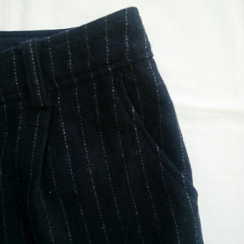 ナチュラルビューティーベーシック NATURAL BEAUTY BASIC ボトムス ボトムス L ストライプ 紺 / ネイビー /  レディース USED 古着 中古 10016072
