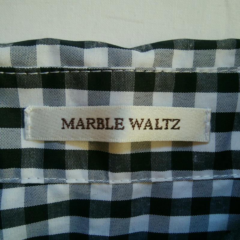 マーブル ワルツ MARBLE WALTS シャツ、ブラウス 半袖 M チェック 白 / ホワイト / X 黒 / ブラック /  レディース USED 古着 中古 10016082