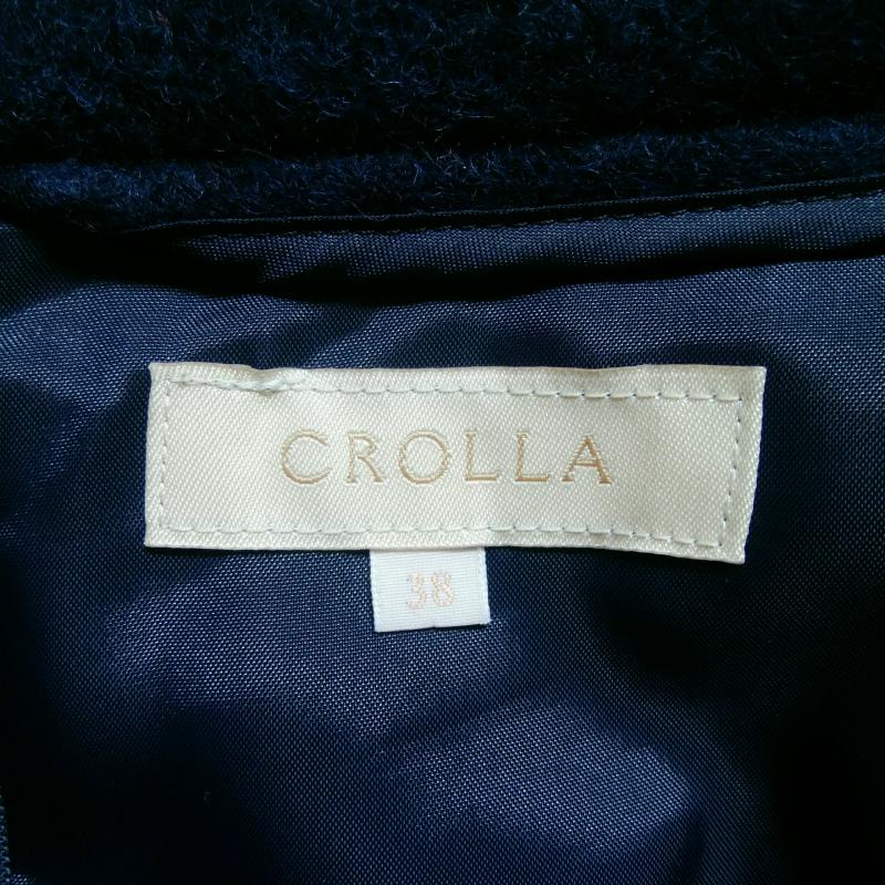 クローラ crolla スカート ミニスカート 38 無地 紺 / ネイビー /  レディース USED 古着 中古 10016206