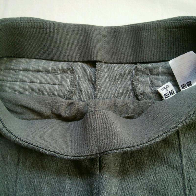 ユニクロ UNIQLO ボトムス ボトムス S ストライプ 灰 / グレー /  レディース USED 古着 中古 10016211