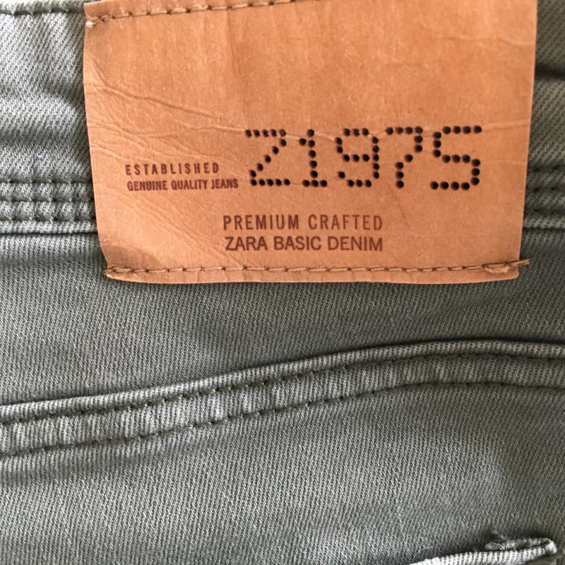 ザラベーシック ZARA BASIC パンツ ワークパンツ、ペインターパンツ 2 無地 X ダメージ加工 カーキ / カーキ /  レディース USED 古着 中古 10016324