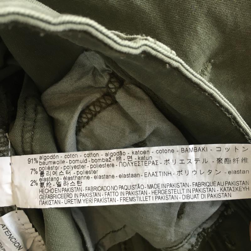 ザラベーシック ZARA BASIC パンツ ワークパンツ、ペインターパンツ 2 無地 X ダメージ加工 カーキ / カーキ /  レディース USED 古着 中古 10016324
