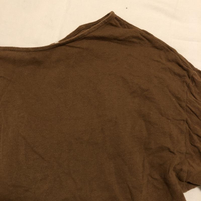 ニコアンド niko and... カットソー 長袖 デザインカットソー 4 無地 茶 / ブラウン /  レディース USED 古着 中古 10016359