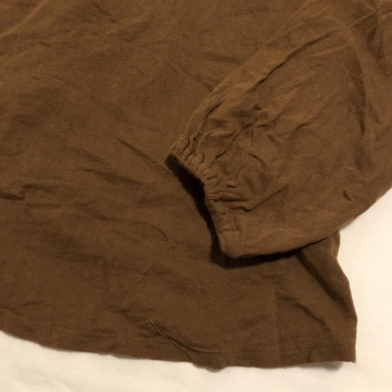 ニコアンド niko and... カットソー 長袖 デザインカットソー 4 無地 茶 / ブラウン /  レディース USED 古着 中古 10016359