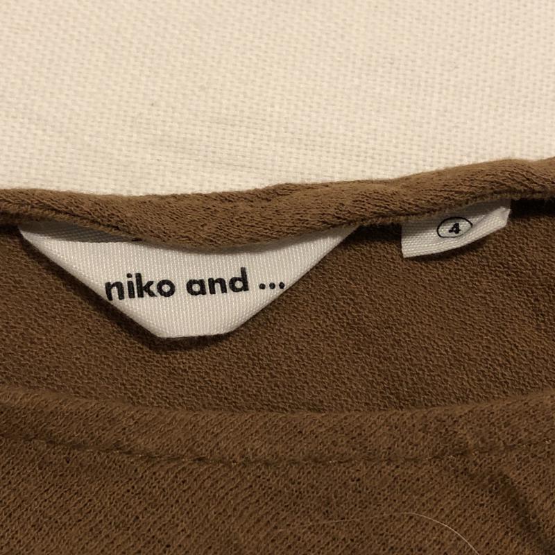 ニコアンド niko and... カットソー 長袖 デザインカットソー 4 無地 茶 / ブラウン /  レディース USED 古着 中古 10016359