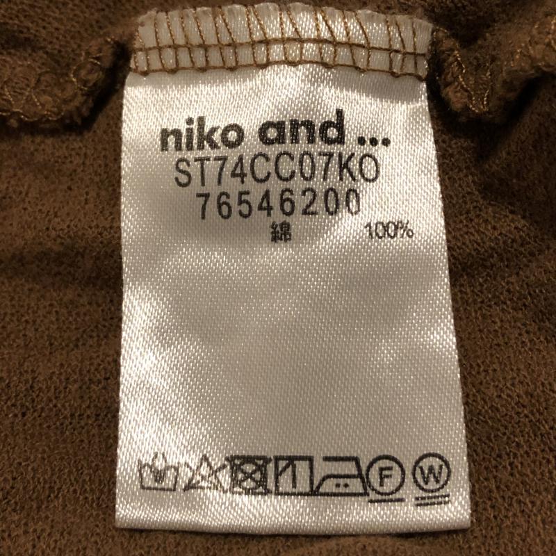 ニコアンド niko and... カットソー 長袖 デザインカットソー 4 無地 茶 / ブラウン /  レディース USED 古着 中古 10016359