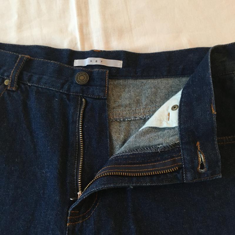 ケービーエフ KBF パンツ ショートパンツ ベルト付き/デニム 無地 インディゴ / インディゴ /  レディース USED 古着 中古 10016377