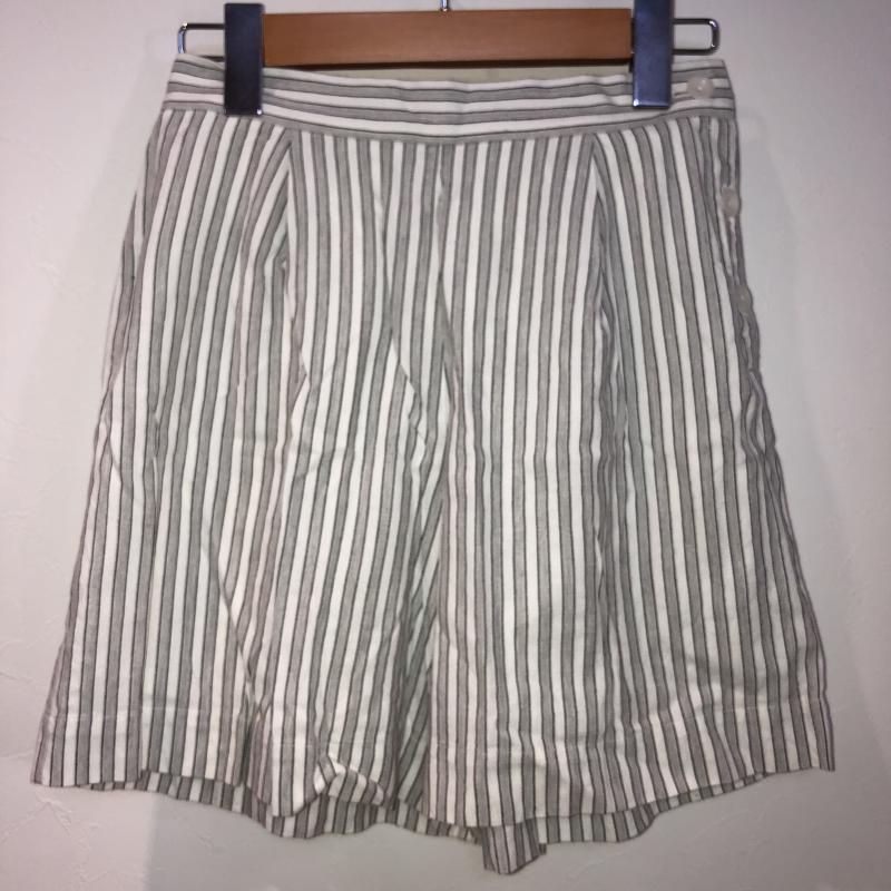 スナイデル SNIDEL パンツ キュロット 0 ストライプ 白 / ホワイト / X 灰 / グレー / X 黒 / ブラック /  レディース USED 古着 中古 10016408