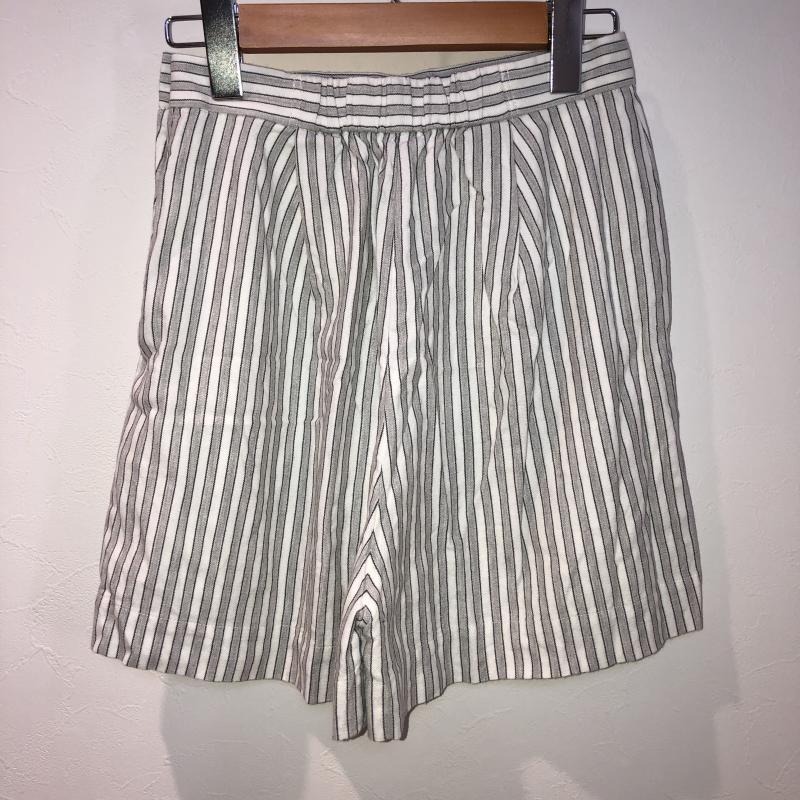 スナイデル SNIDEL パンツ キュロット 0 ストライプ 白 / ホワイト / X 灰 / グレー / X 黒 / ブラック /  レディース USED 古着 中古 10016408