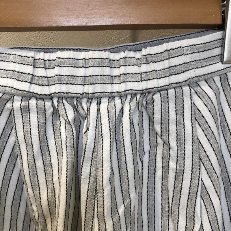 スナイデル SNIDEL パンツ キュロット 0 ストライプ 白 / ホワイト / X 灰 / グレー / X 黒 / ブラック /  レディース USED 古着 中古 10016408